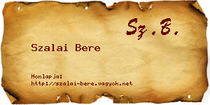 Szalai Bere névjegykártya